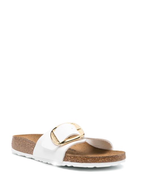 Ciabatte Birkenstock Madrid Big Buckle bianche in Birko Flor verniciato BIRKENSTOCK | MADRID BIG1019814